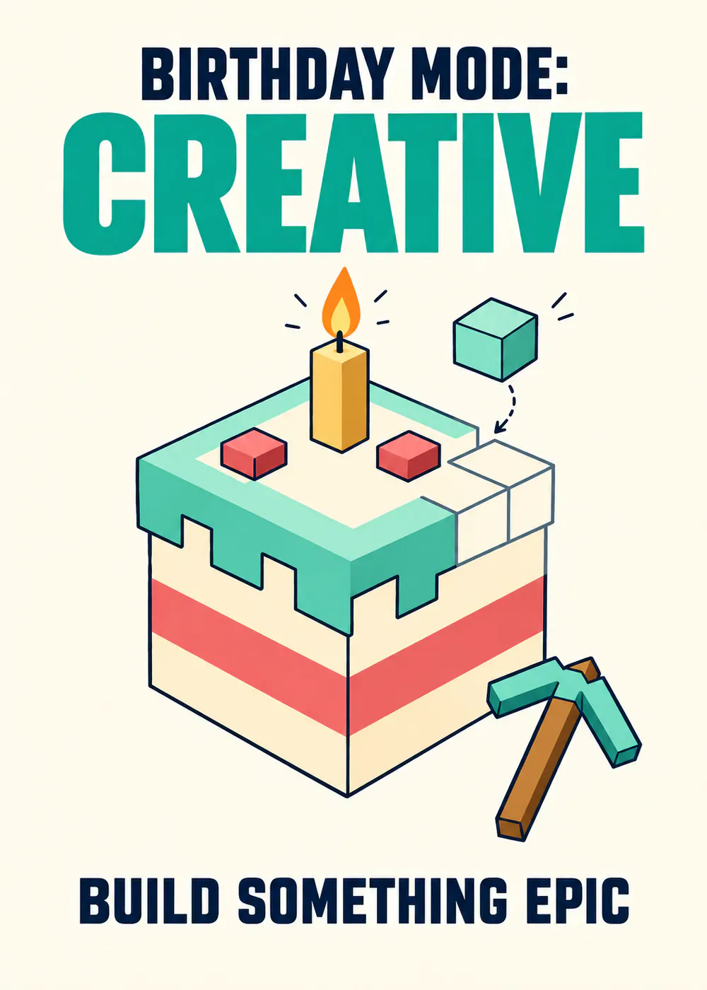 Birthday Mode: Creative - gaming birthday card by Gamerly