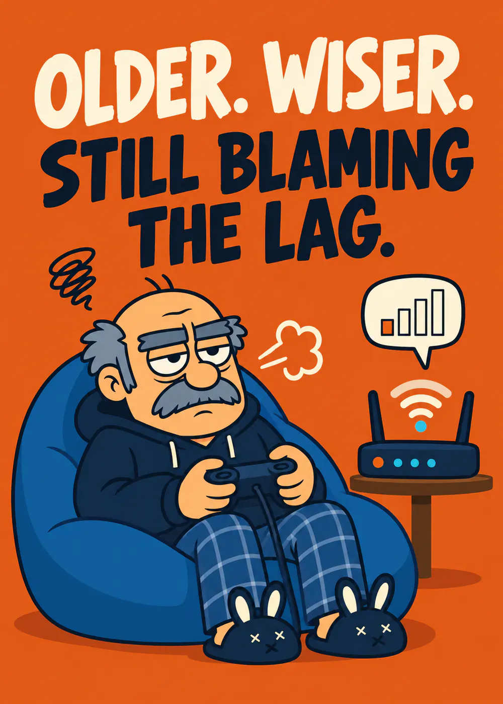 Still Blaming the Lag - gaming birthday card by Gamerly