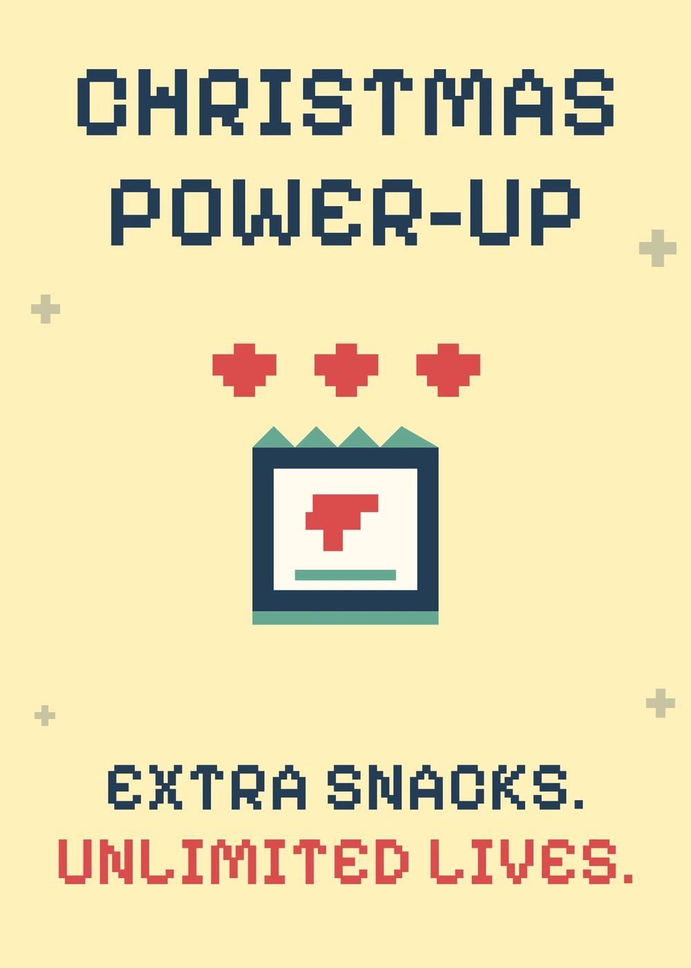 Christmas Power-Up - gaming Christmas card by Gamerly