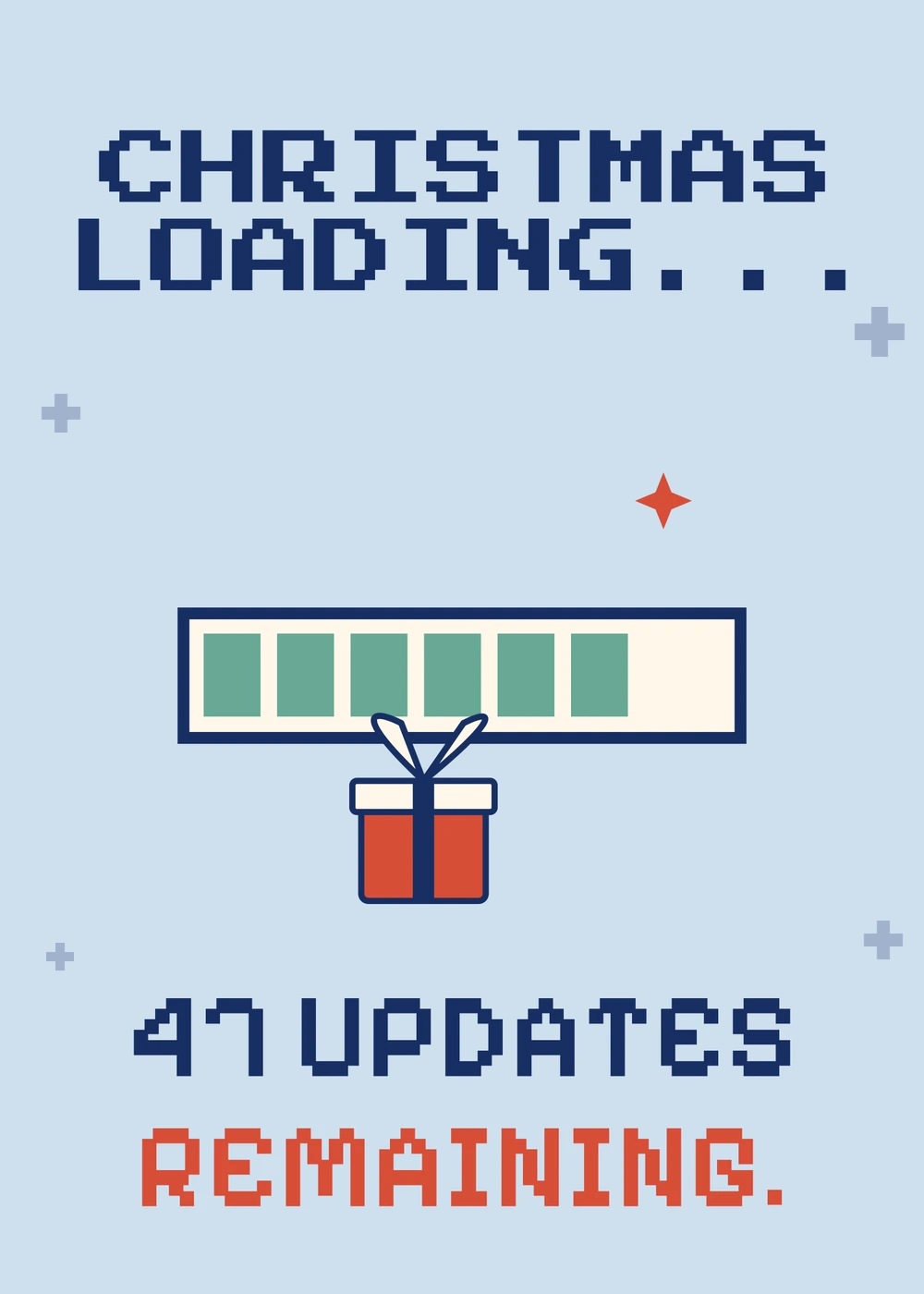 Christmas Loading - gaming Christmas card by Gamerly