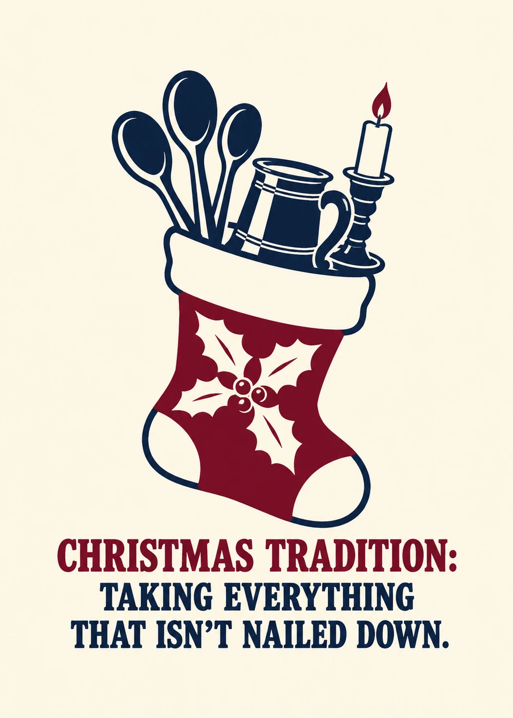 Festive Inventory Theft - gaming Christmas card by Gamerly