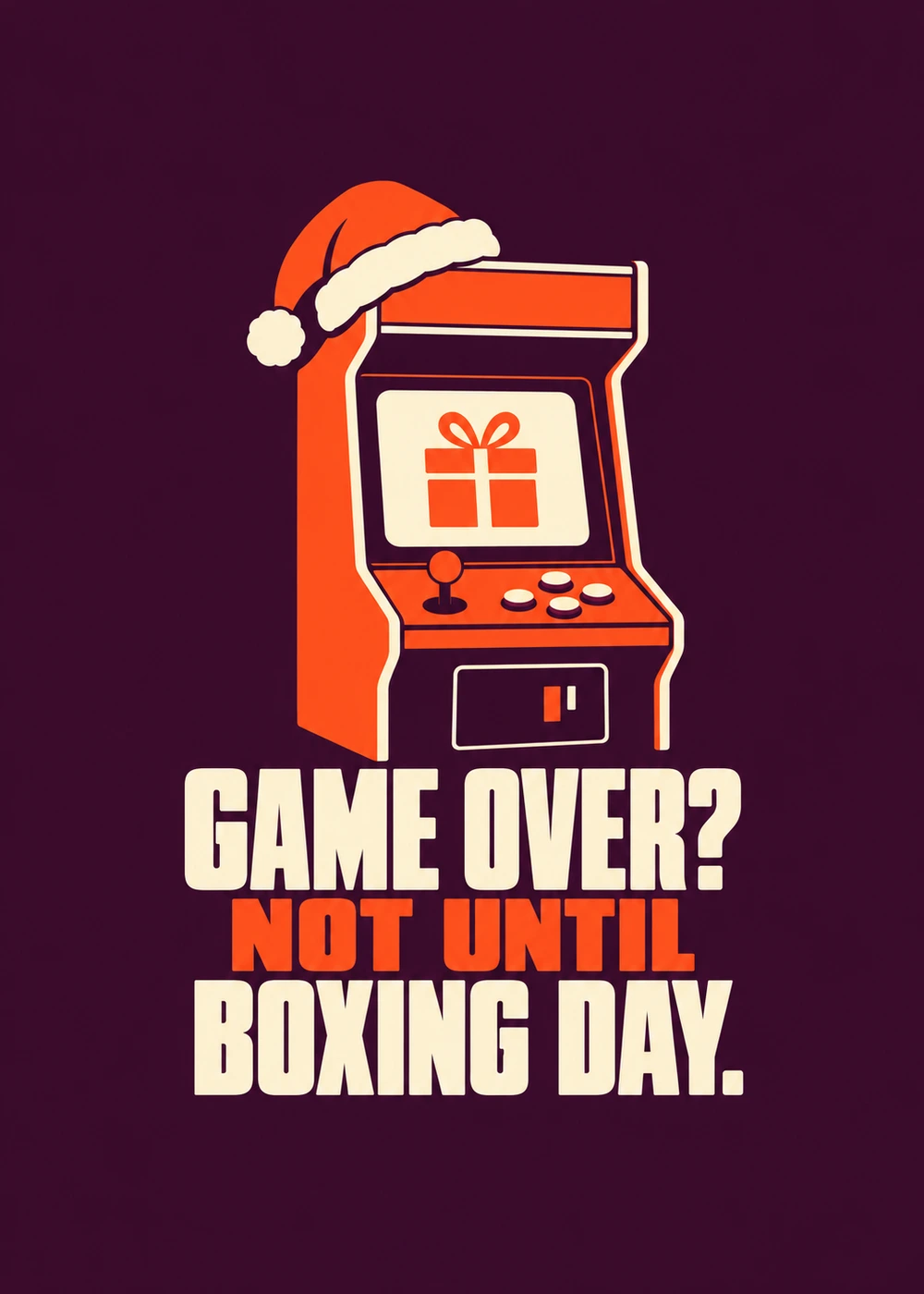 Game Over on Boxing Day - gaming Christmas card by Gamerly