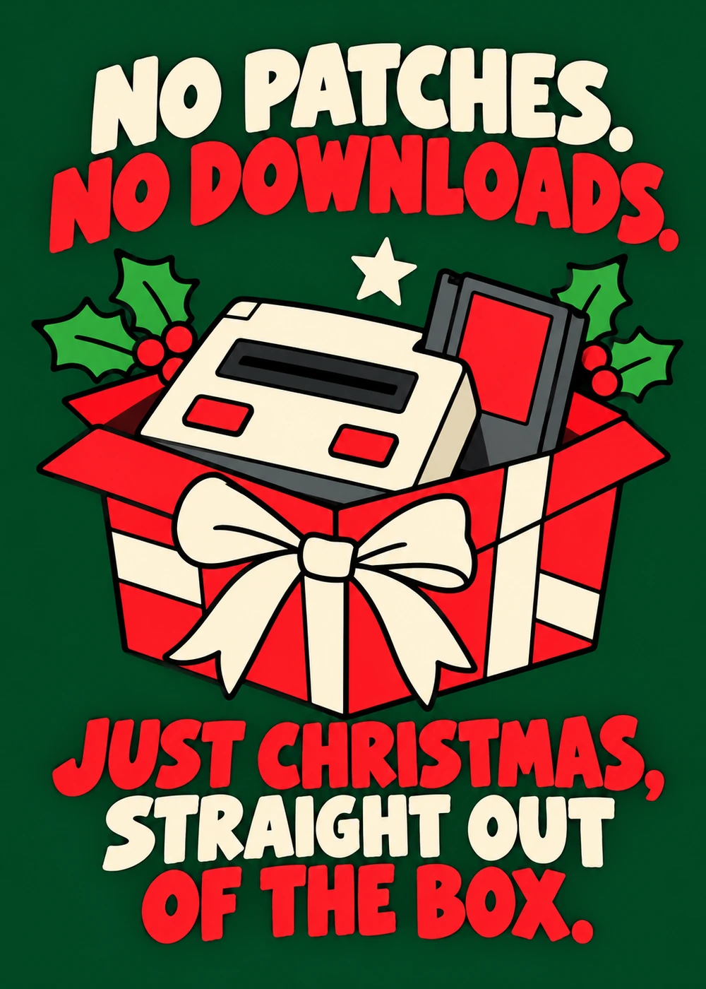 Christmas Straight Out of the Box - gaming Christmas card by Gamerly