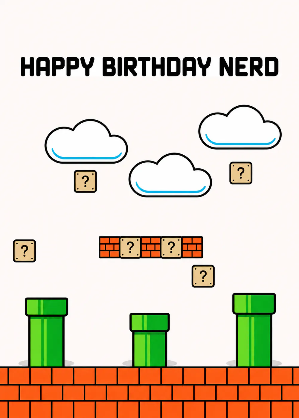 Happy Birthday nerd - gaming birthday card by Gamerly