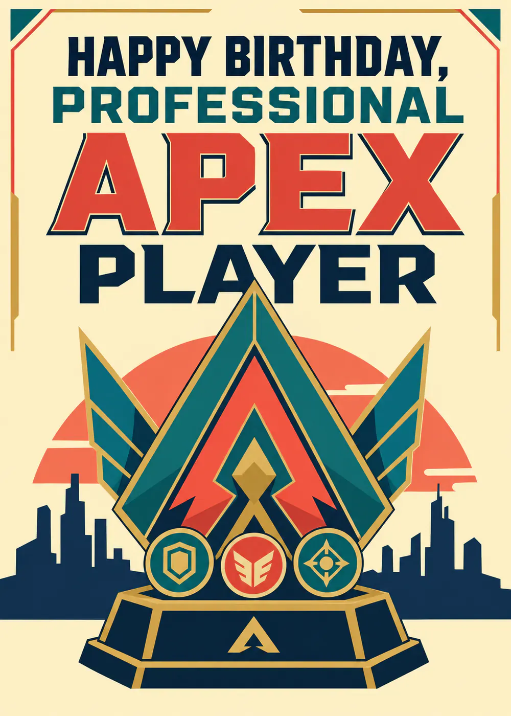 Professional Apex Player - gaming birthday card by Gamerly