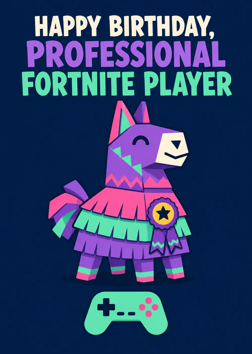 Professional Fortnite Player - gaming birthday card by Gamerly