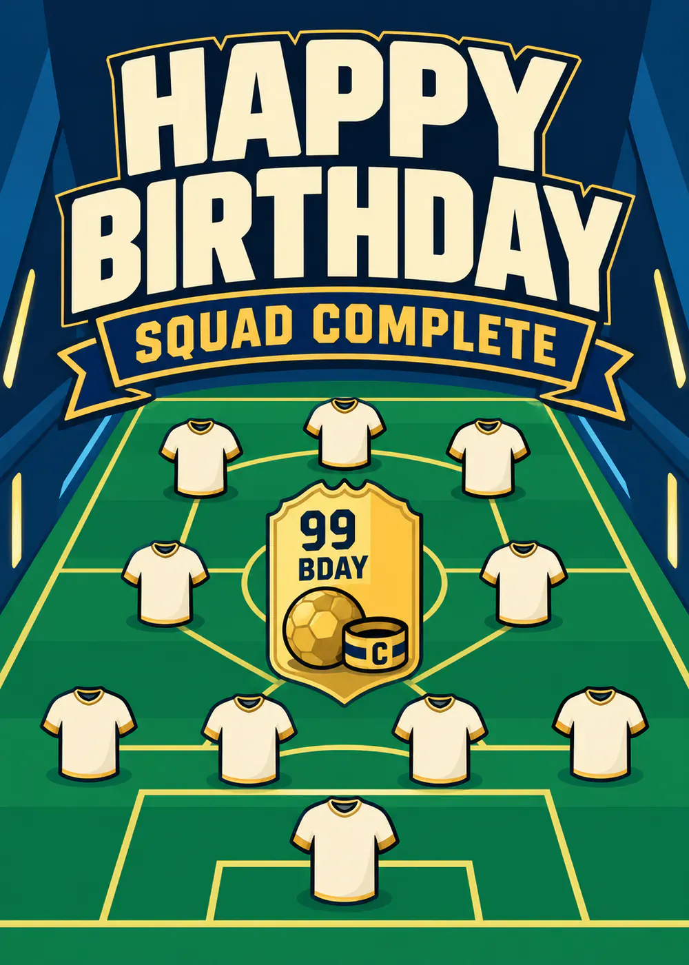 Birthday Squad Complete - gaming birthday card by Gamerly