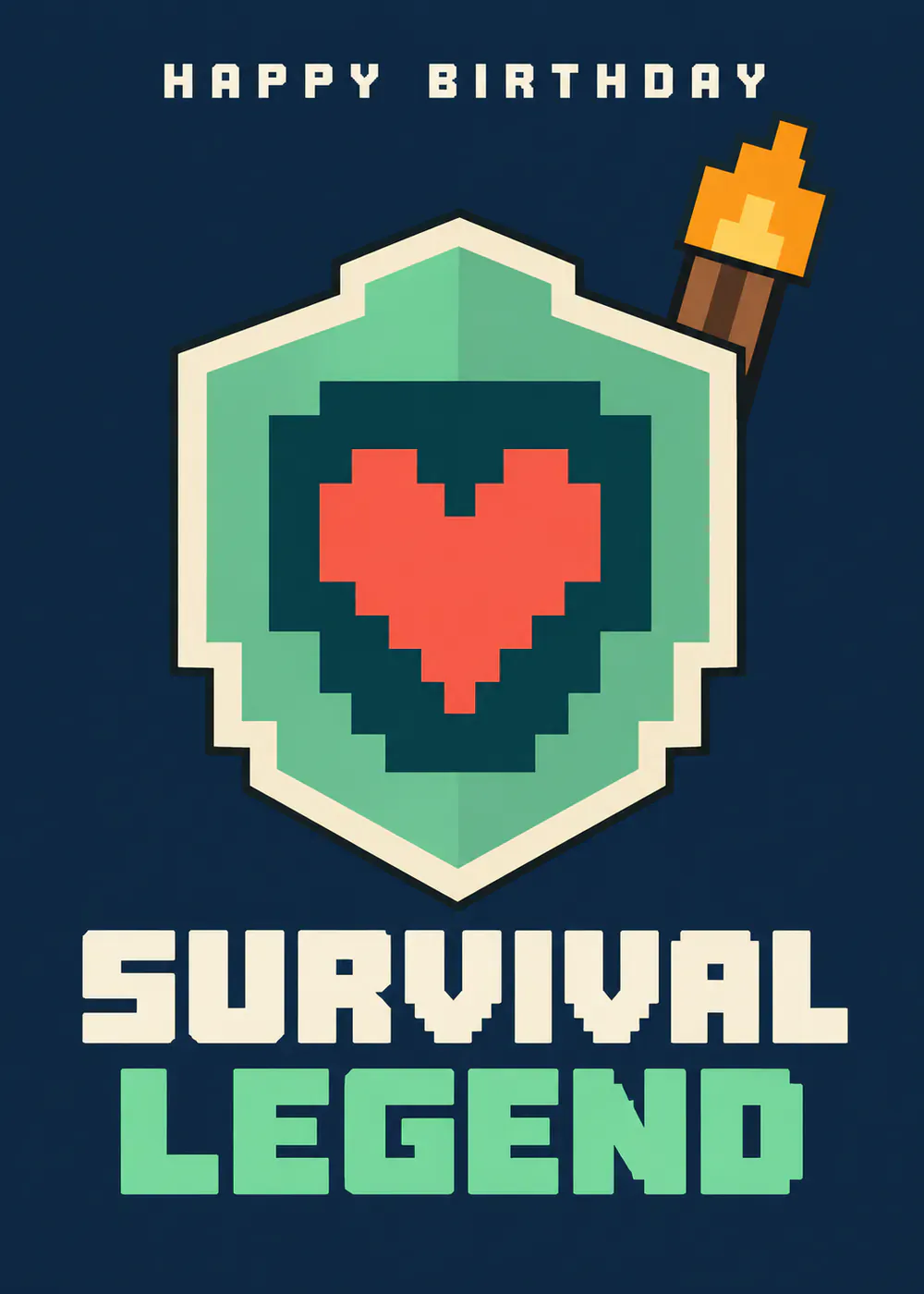 Survival Legend - gaming birthday card by Gamerly