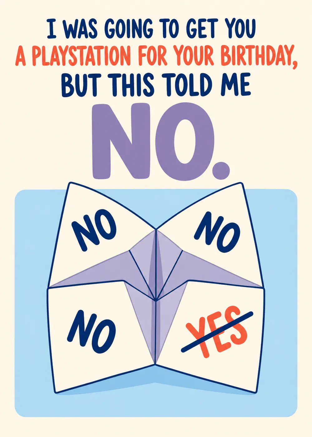 This told me no - gaming birthday card by Gamerly