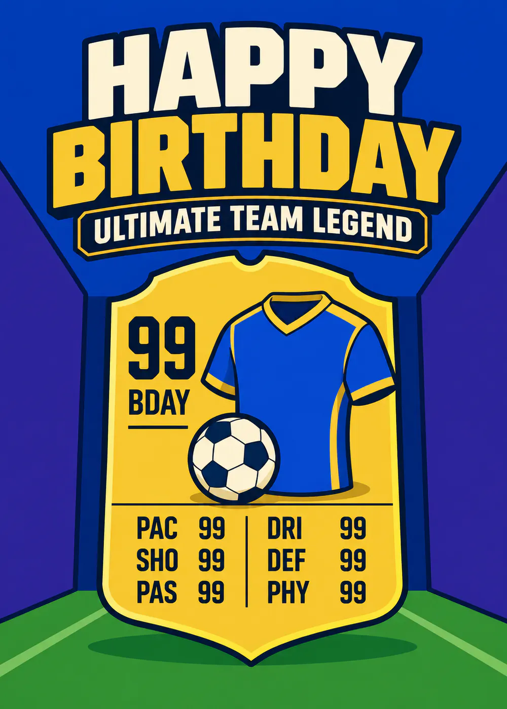 Ultimate Team Legend - gaming birthday card by Gamerly