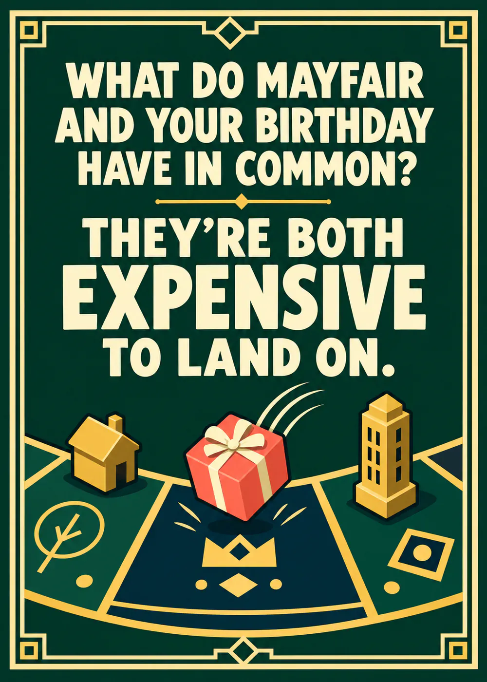 You and Mayfair - gaming birthday card by Gamerly