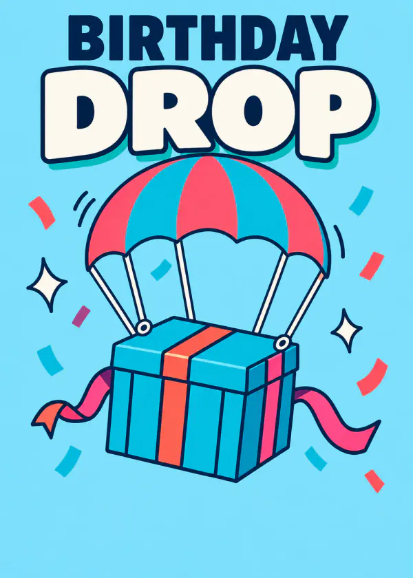 Birthday Drop: Legendary Loot - gaming birthday card by Gamerly