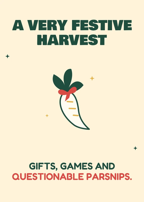 A Very Festive Harvest - gaming Christmas card by Gamerly