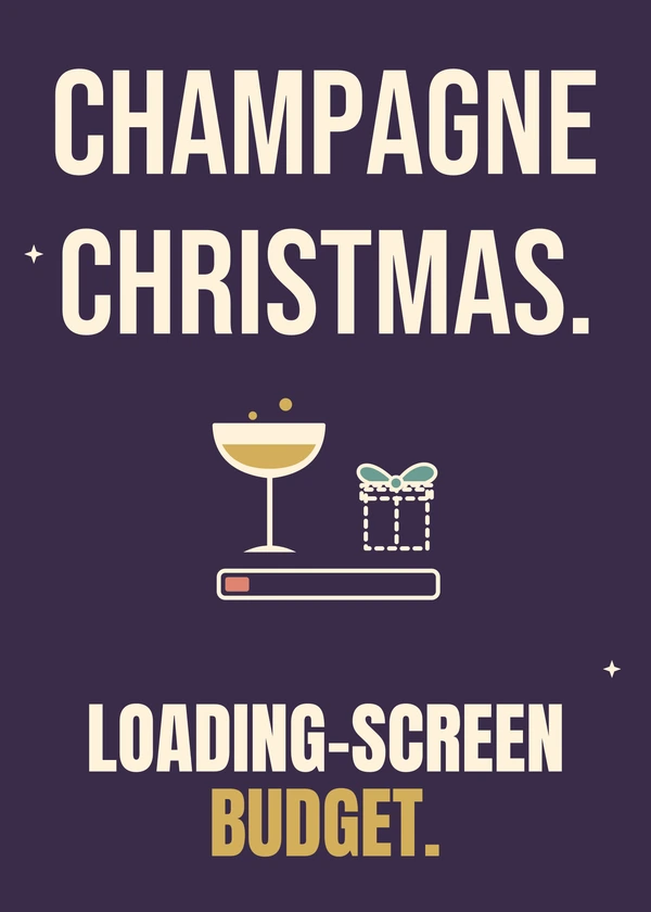 Christmas Luxury Budget - gaming Christmas card by Gamerly