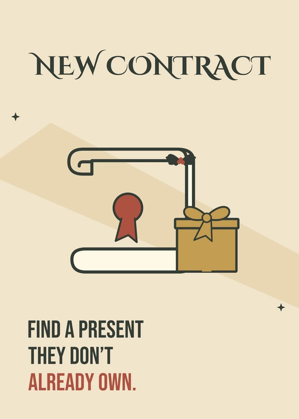 Contract: Christmas Shopping - gaming Christmas card by Gamerly