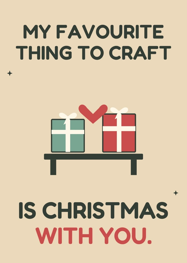 Crafting Christmas Together - gaming Christmas card by Gamerly
