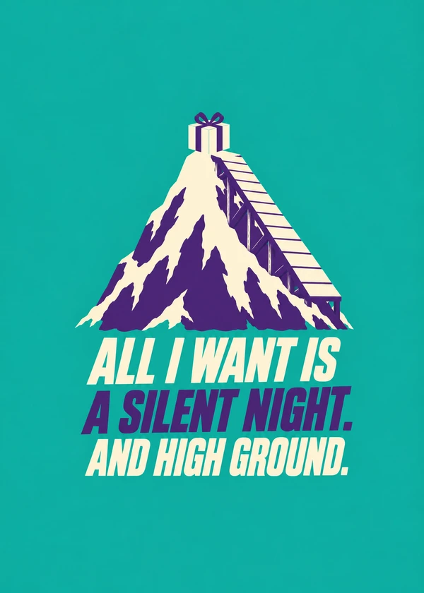 Silent Night High Ground - gaming Christmas card by Gamerly