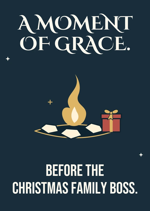 Festive Grace - gaming Christmas card by Gamerly