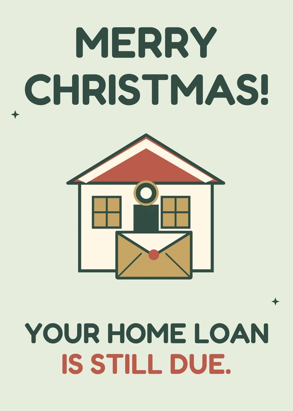 Festive Mortgage - gaming Christmas card by Gamerly