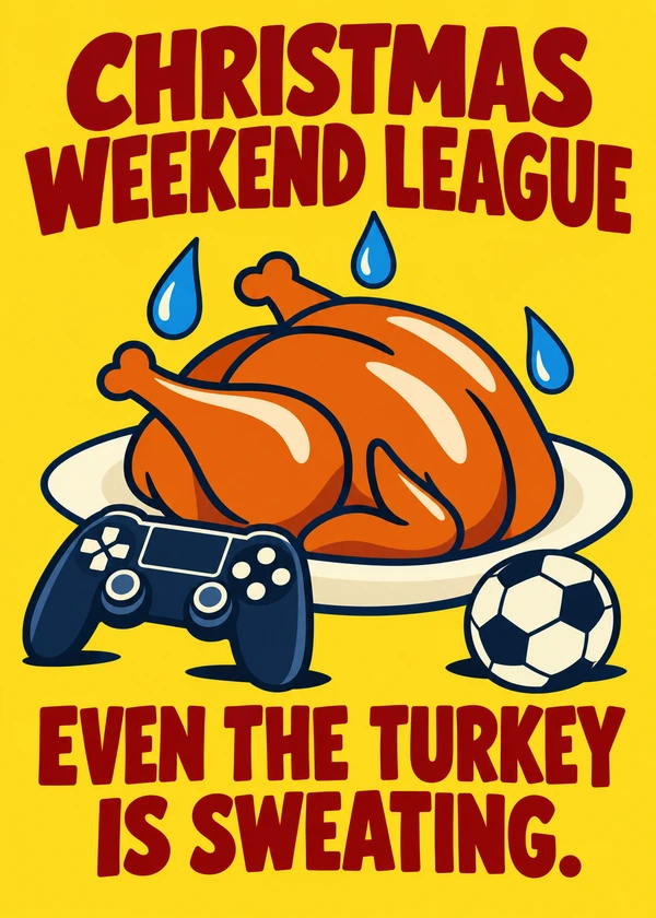 Festive Weekend League - gaming Christmas card by Gamerly