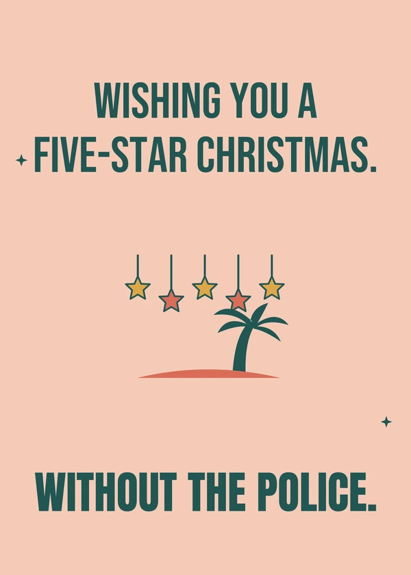 Five-Star Christmas - gaming Christmas card by Gamerly
