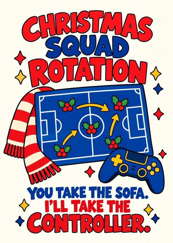 Christmas Squad Rotation - gaming Christmas card by Gamerly