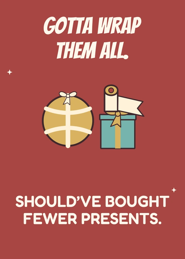 Gotta Wrap Them All - gaming Christmas card by Gamerly