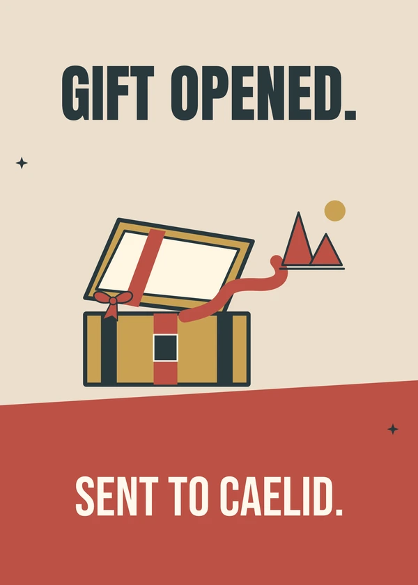 Legendary Christmas Chest - gaming Christmas card by Gamerly