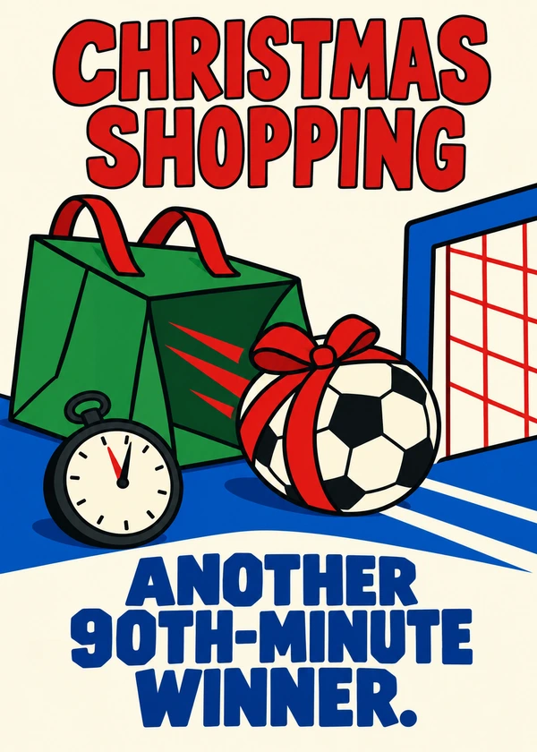 Ninety-Plus Christmas - gaming Christmas card by Gamerly