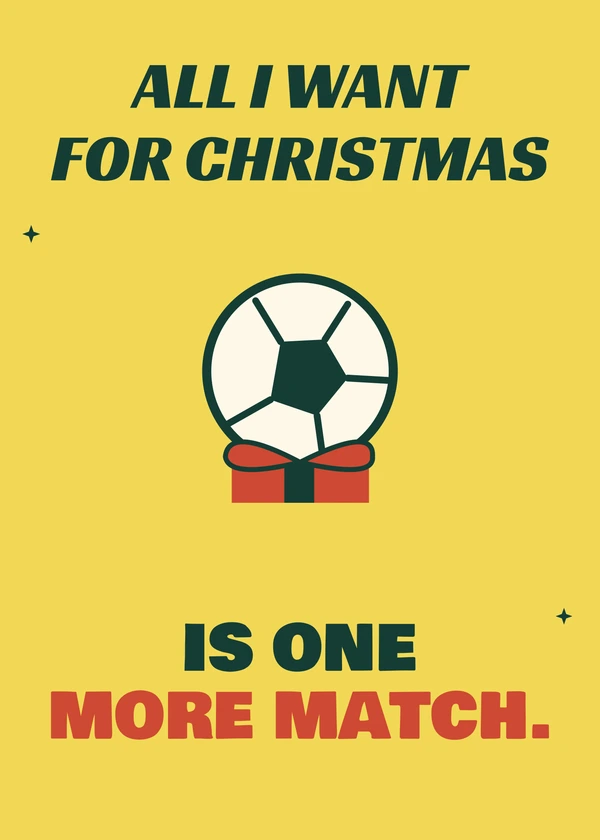 One More Match - gaming Christmas card by Gamerly