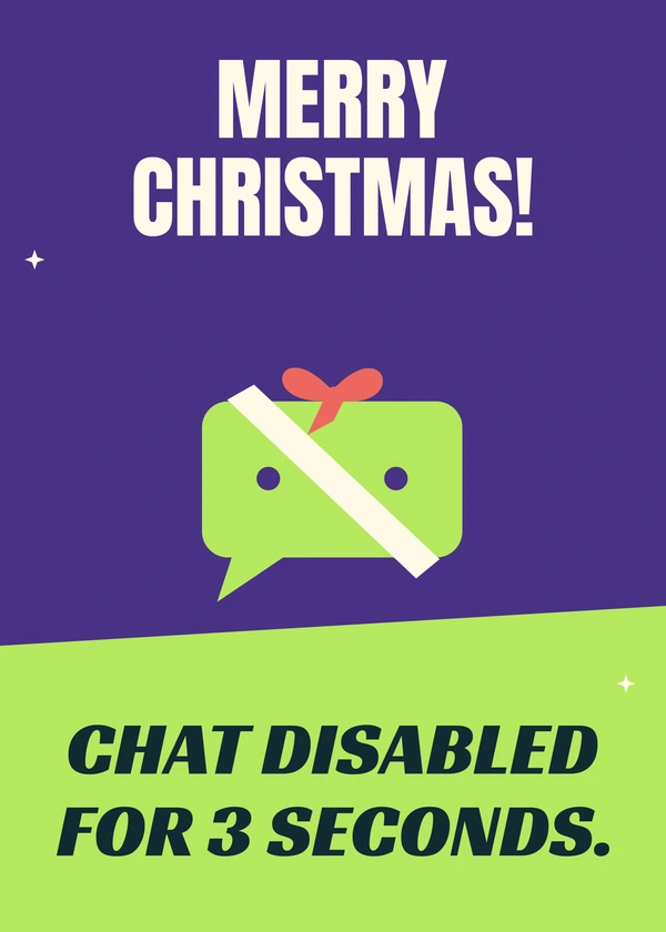 Quick Chat Christmas - gaming Christmas card by Gamerly