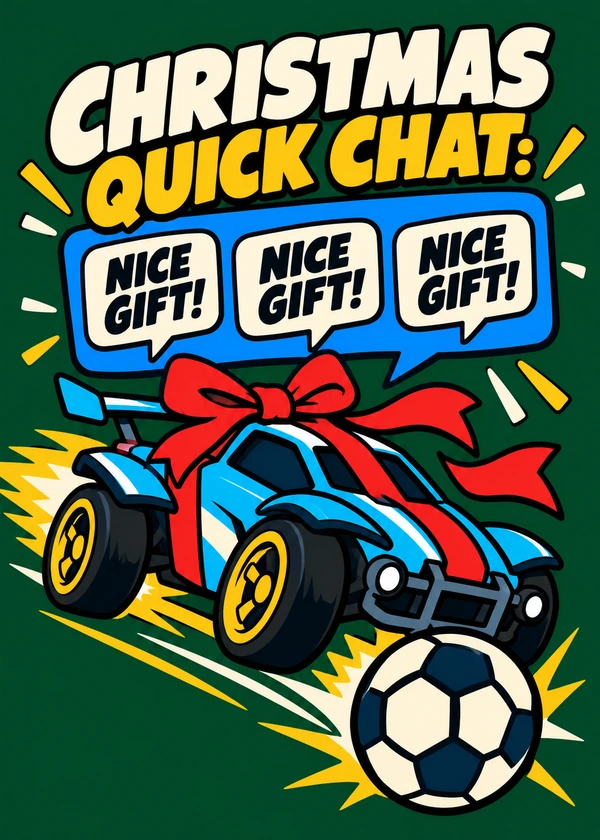 Nice Gift Christmas Quick Chat - gaming Christmas card by Gamerly