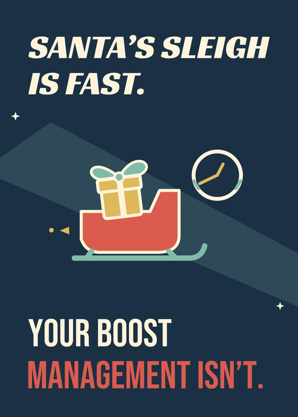 Santa Needs Boost - gaming Christmas card by Gamerly