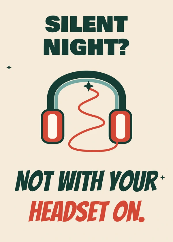 Silent Night? - gaming Christmas card by Gamerly