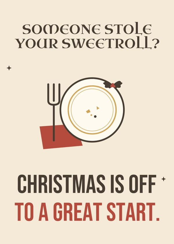Sweetroll Season - gaming Christmas card by Gamerly