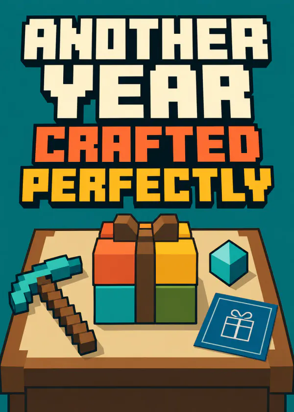 Crafted Perfectly - gaming birthday card by Gamerly