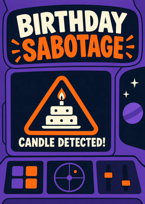 Birthday Sabotage - gaming birthday card by Gamerly