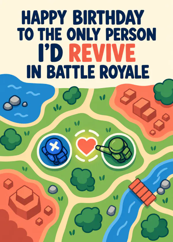 Only Person I would revive - gaming birthday card by Gamerly