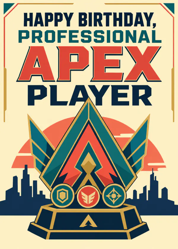 Professional Apex Player - gaming birthday card by Gamerly